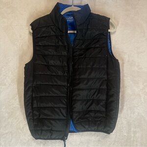 Pacific Trail Black Puffer Vest with Blue Interior With Zip Pockets